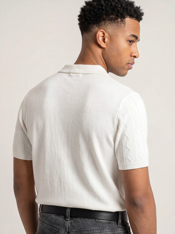 Textured Knit Polo