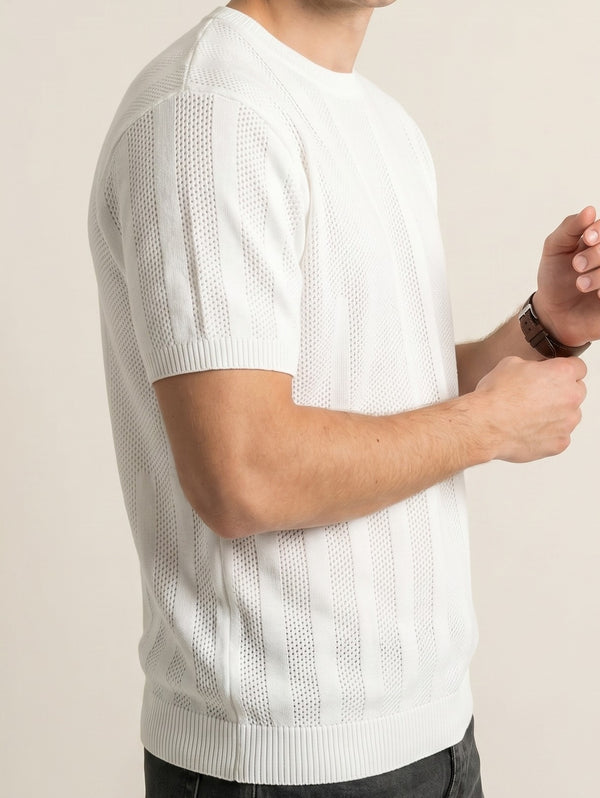 Textured Knit T-Shirt