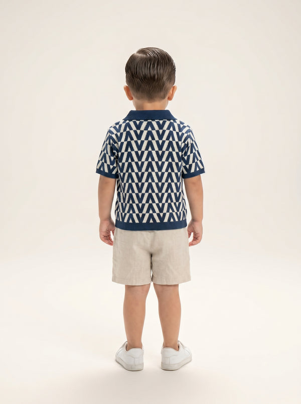Chevron Knit Polo