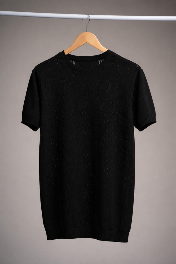 Textured Knit T-Shirt