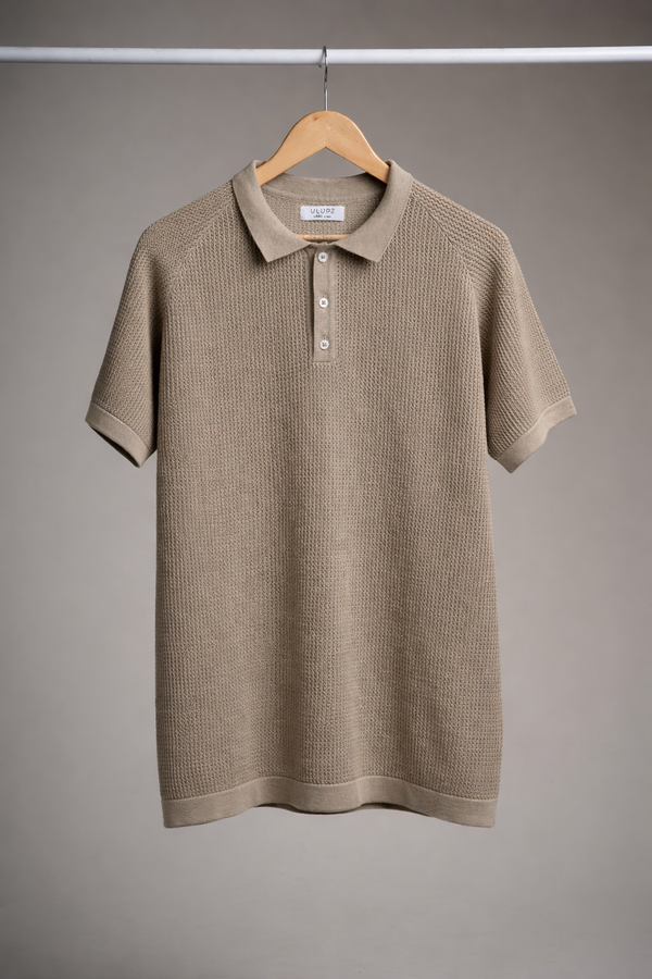 Open Knit Polo