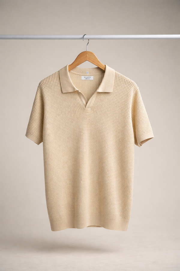 Open Knit Polo