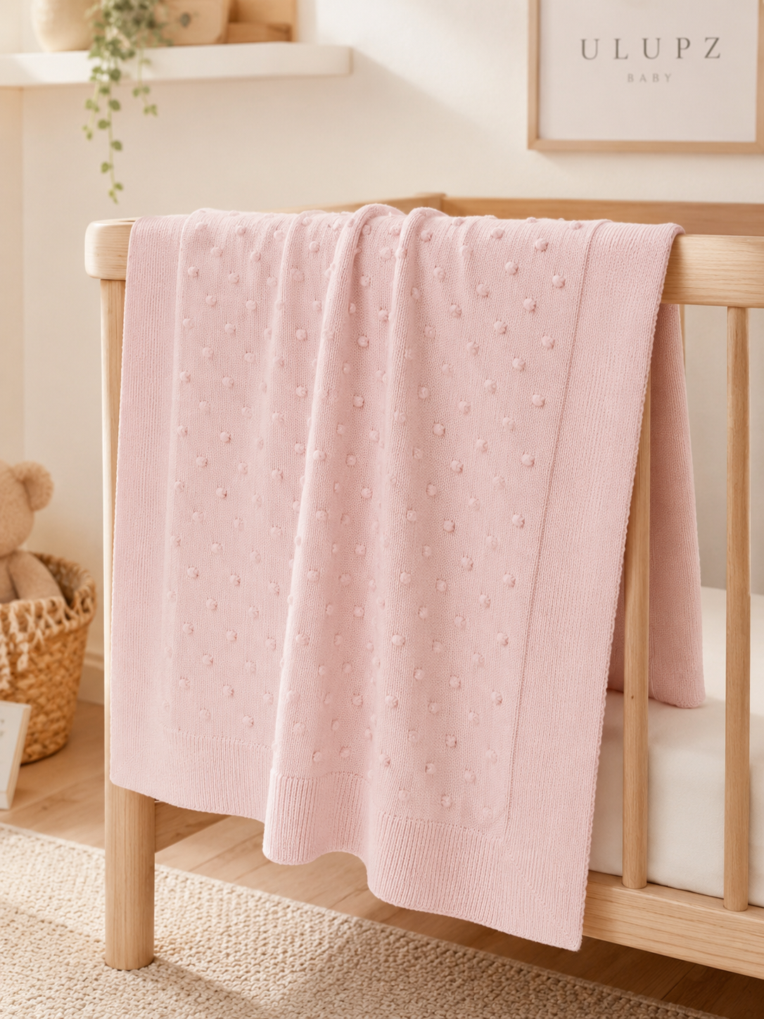 Popcorn Knit Kids Blanket