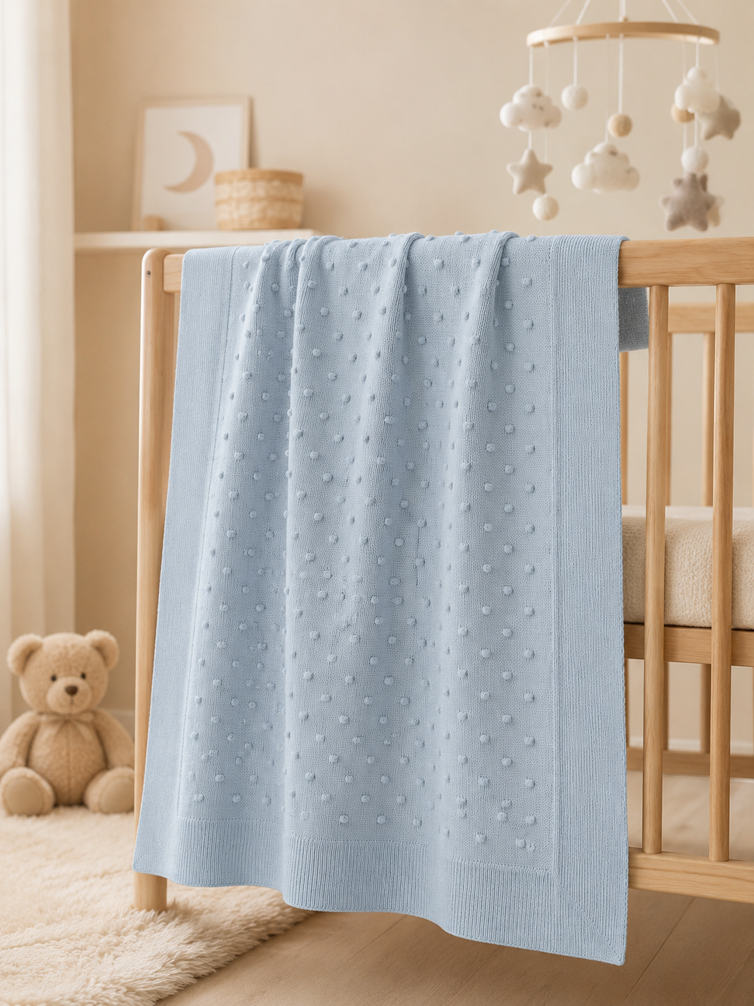 Popcorn Knit Kids Blanket