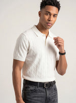 Textured Knit Polo