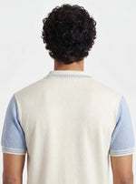 Contrast Sleeve Knit Polo