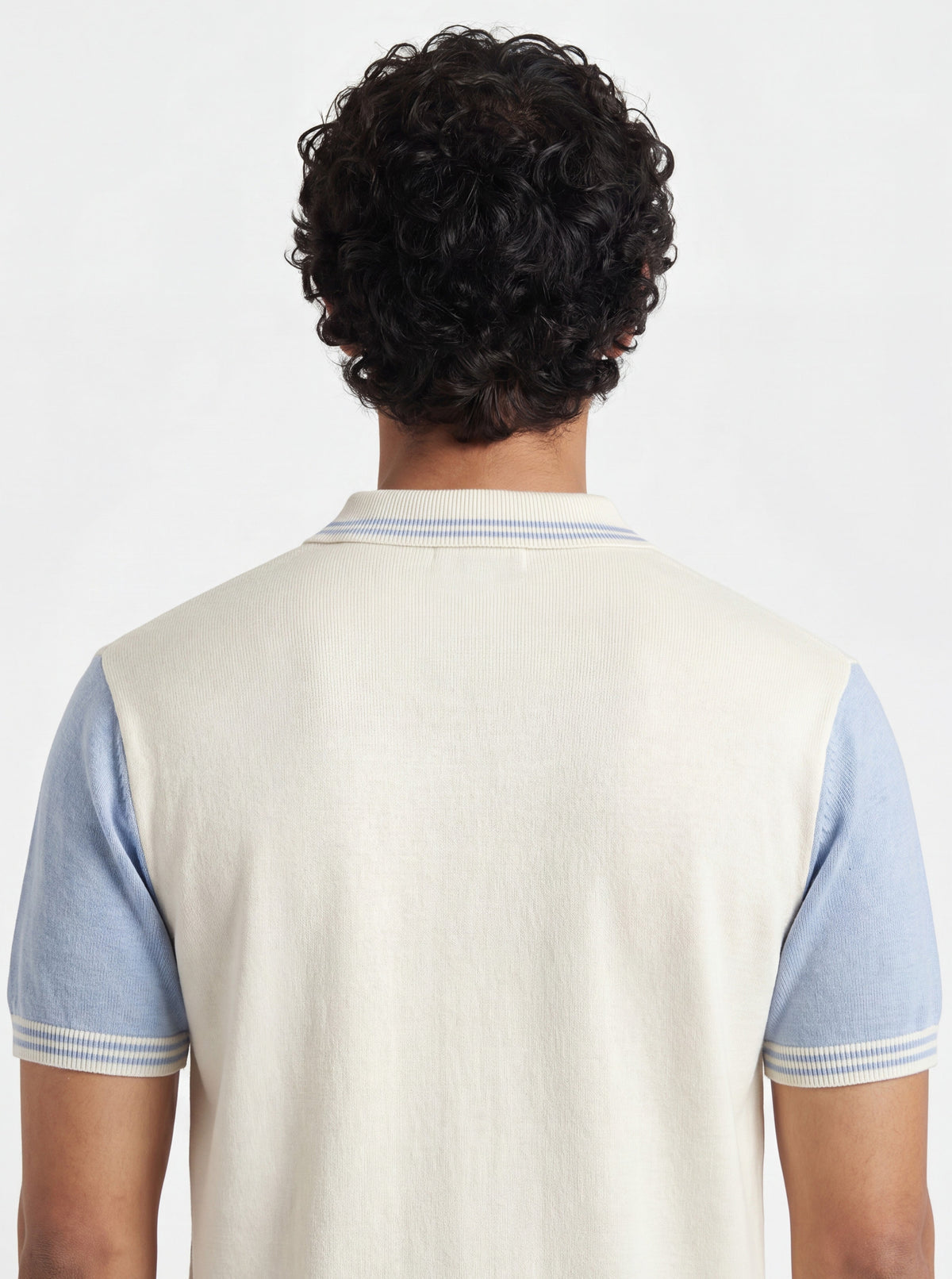 Contrast Sleeve Knit Polo