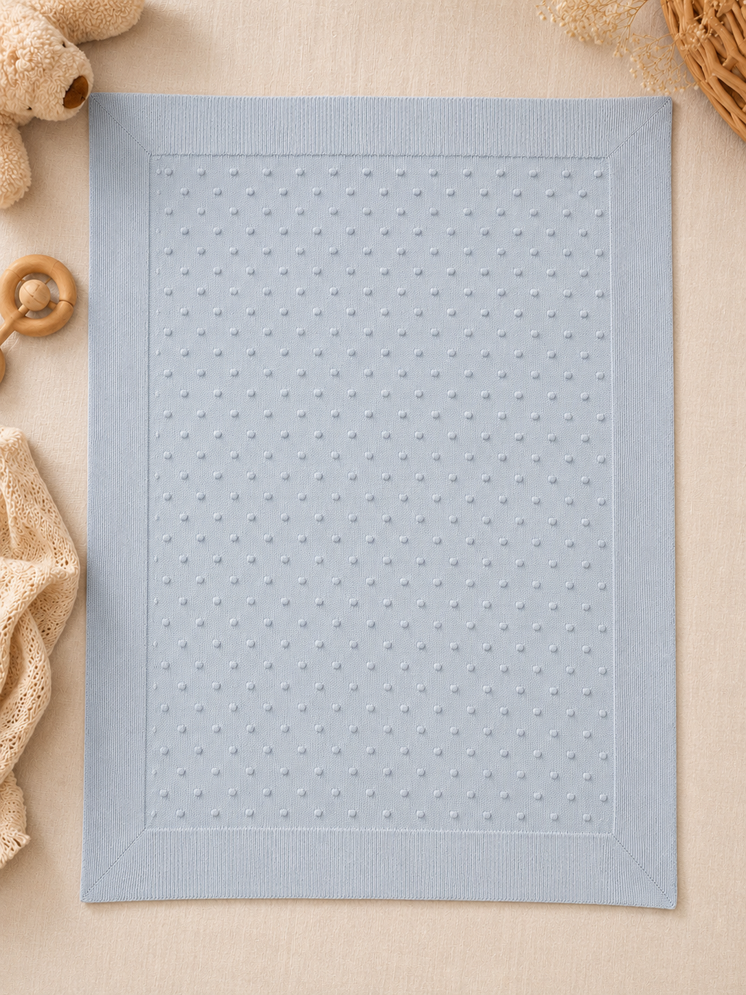 Popcorn Knit Kids Blanket