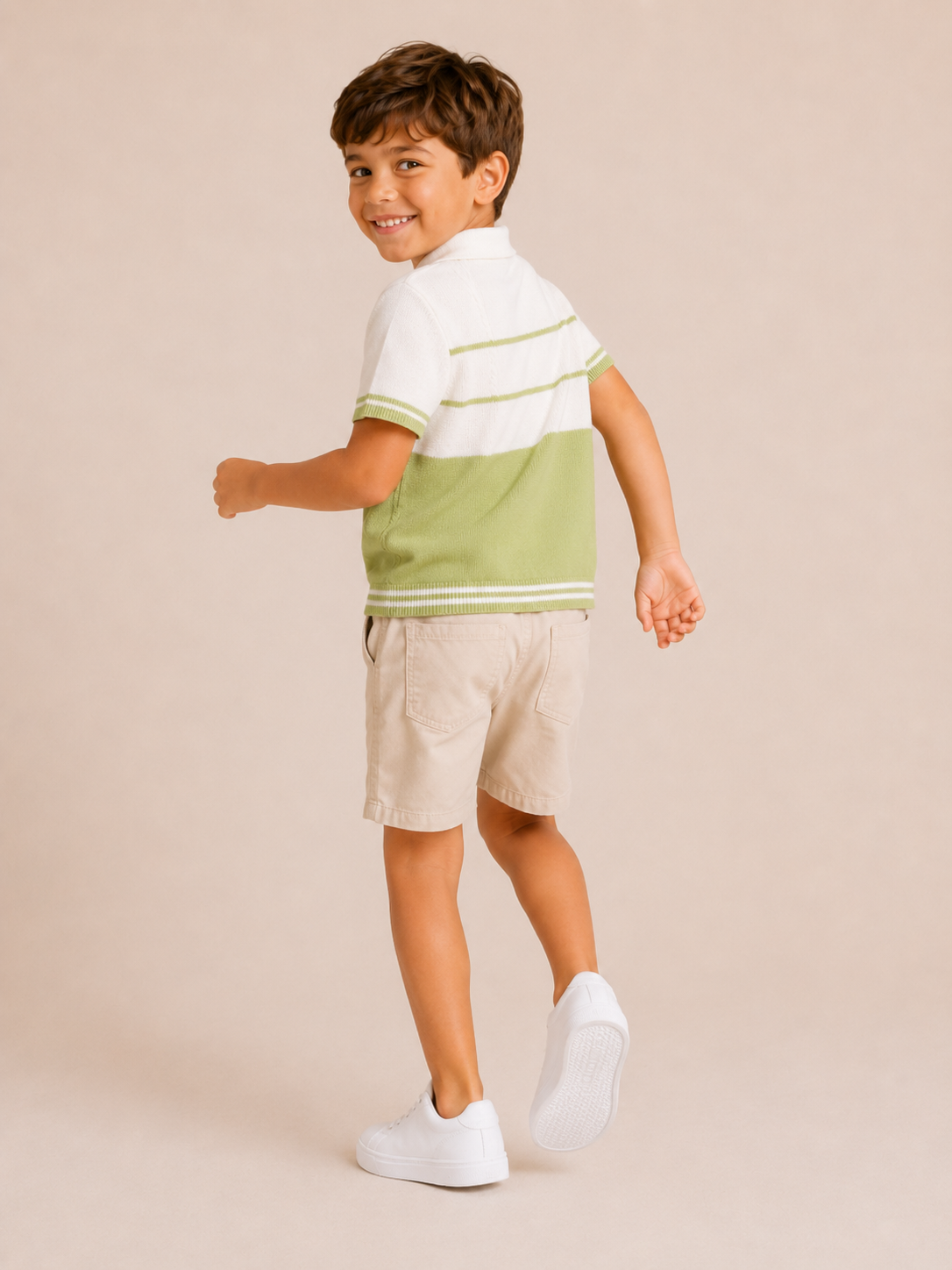 Kids Club Stripe Knit Polo Set