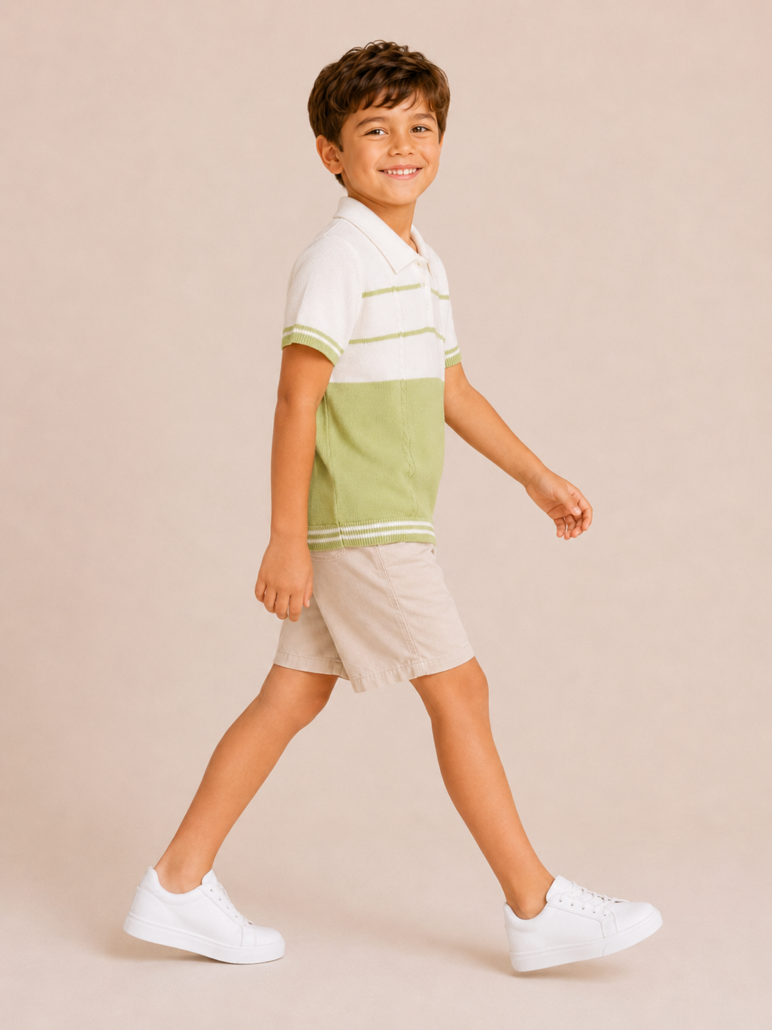 Kids Club Stripe Knit Polo Set
