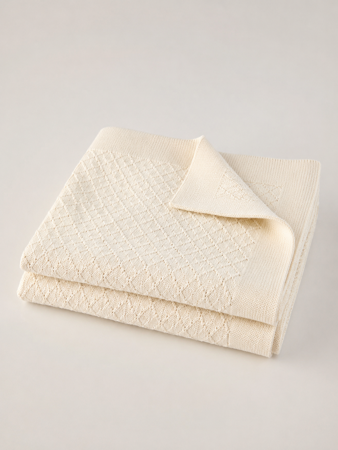 Diamond Knit Baby Blanket