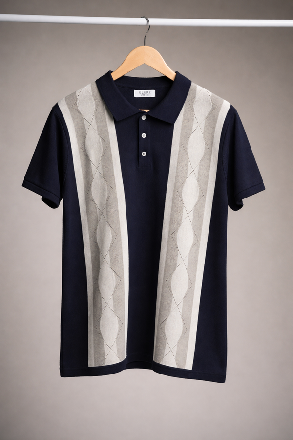 Panel Knit Polo