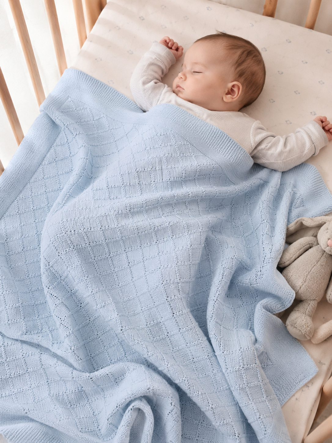 Diamond Knit Baby Blanket