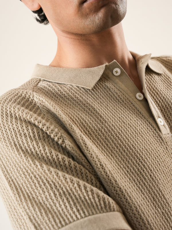 Open Knit Polo