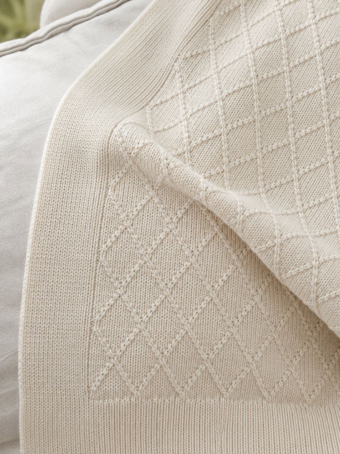 Diamond Knit Baby Blanket