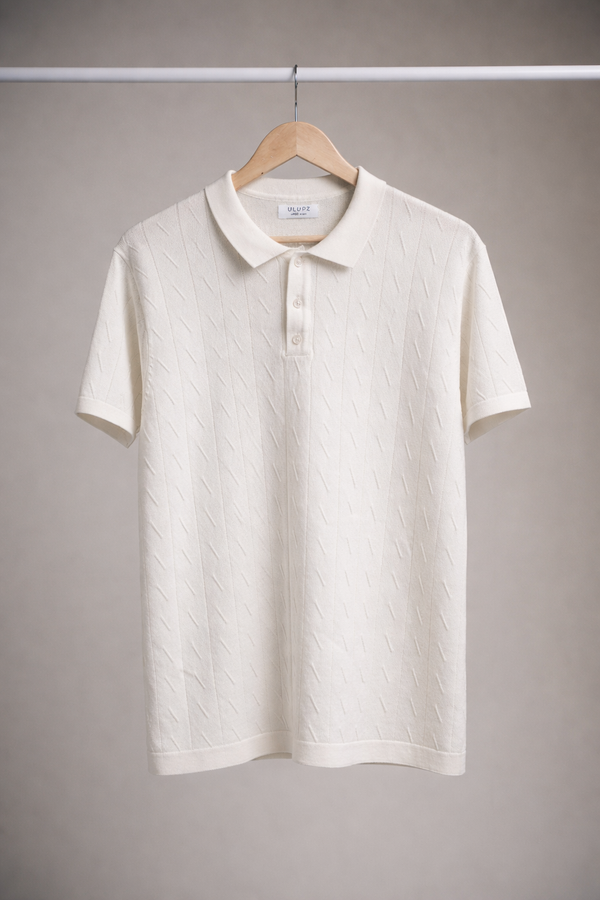 Textured Knit Polo