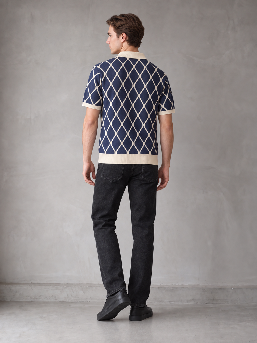 Langford Diamond Knit Polo