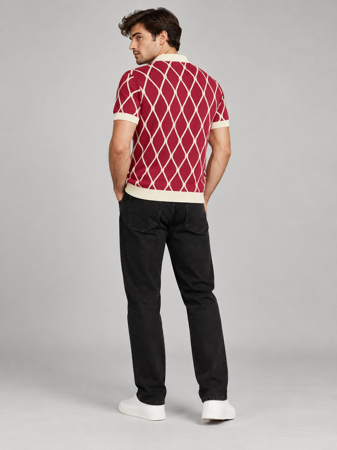 Langford Diamond Knit Polo