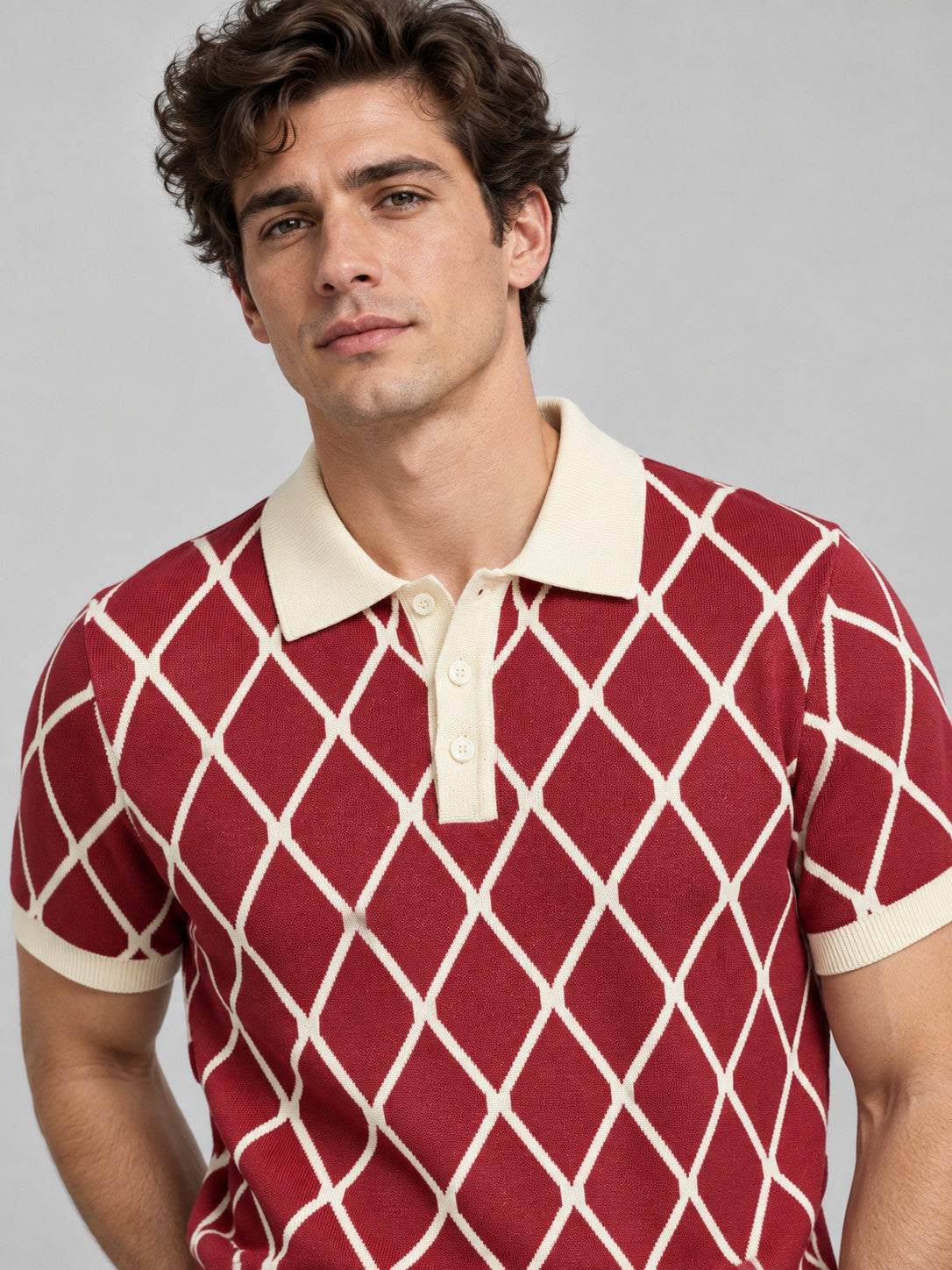 Langford Diamond Knit Polo