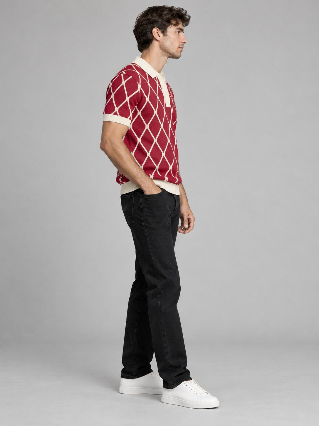 Langford Diamond Knit Polo