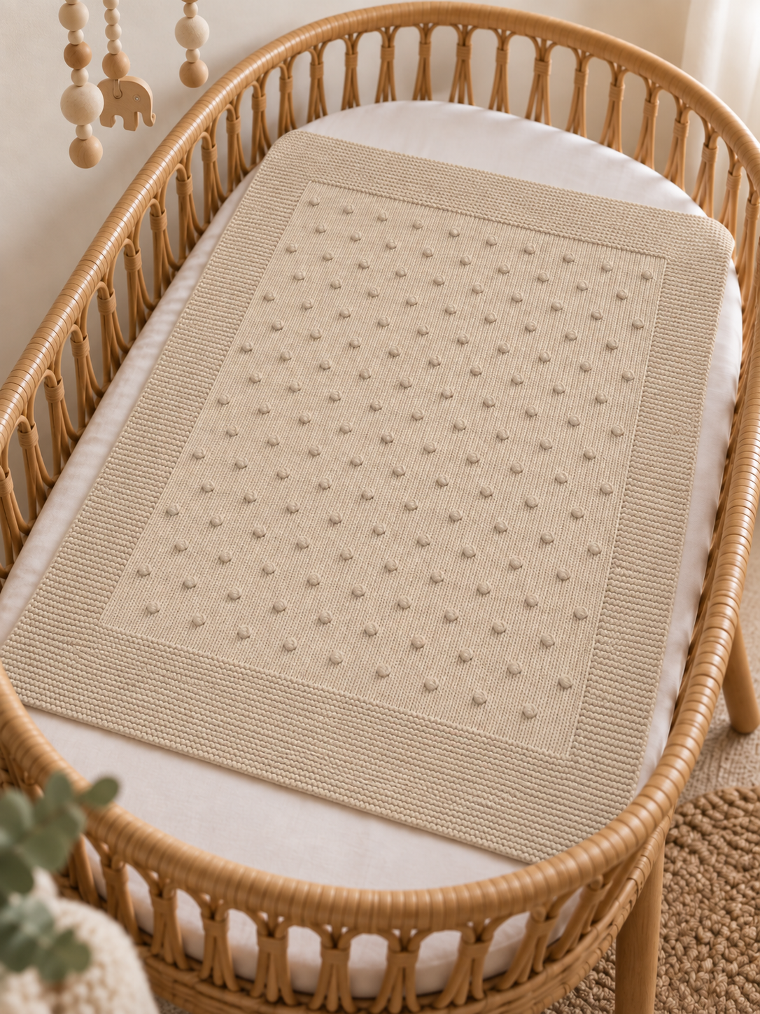 Popcorn Knit Kids Blanket