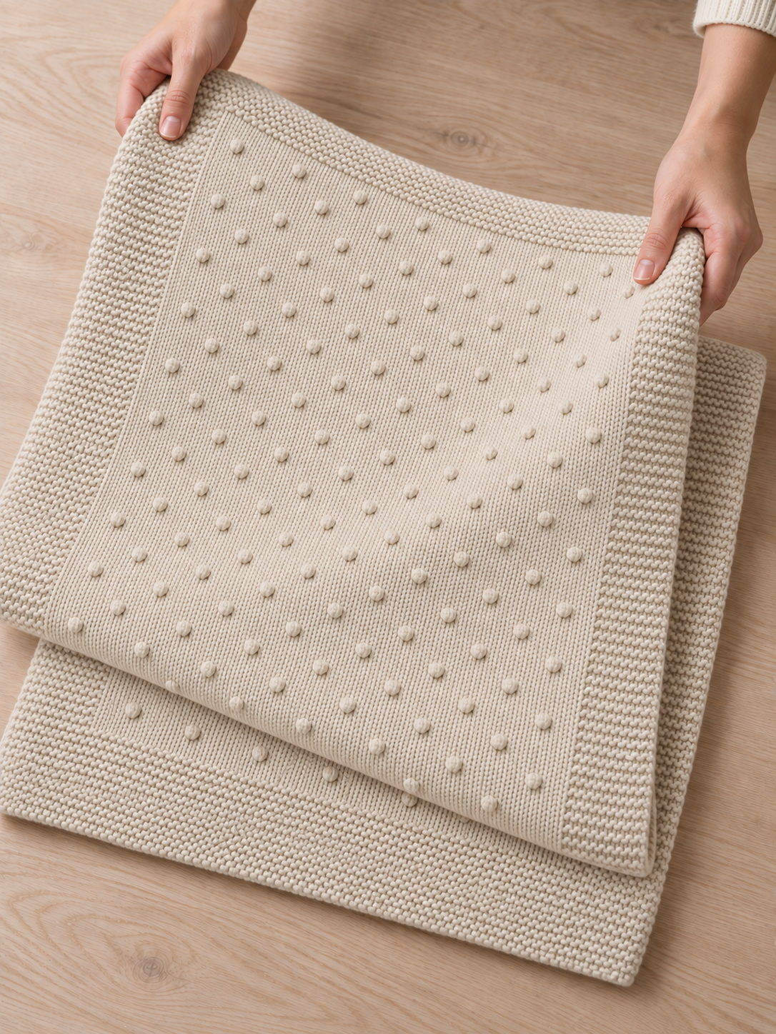 Popcorn Knit Kids Blanket