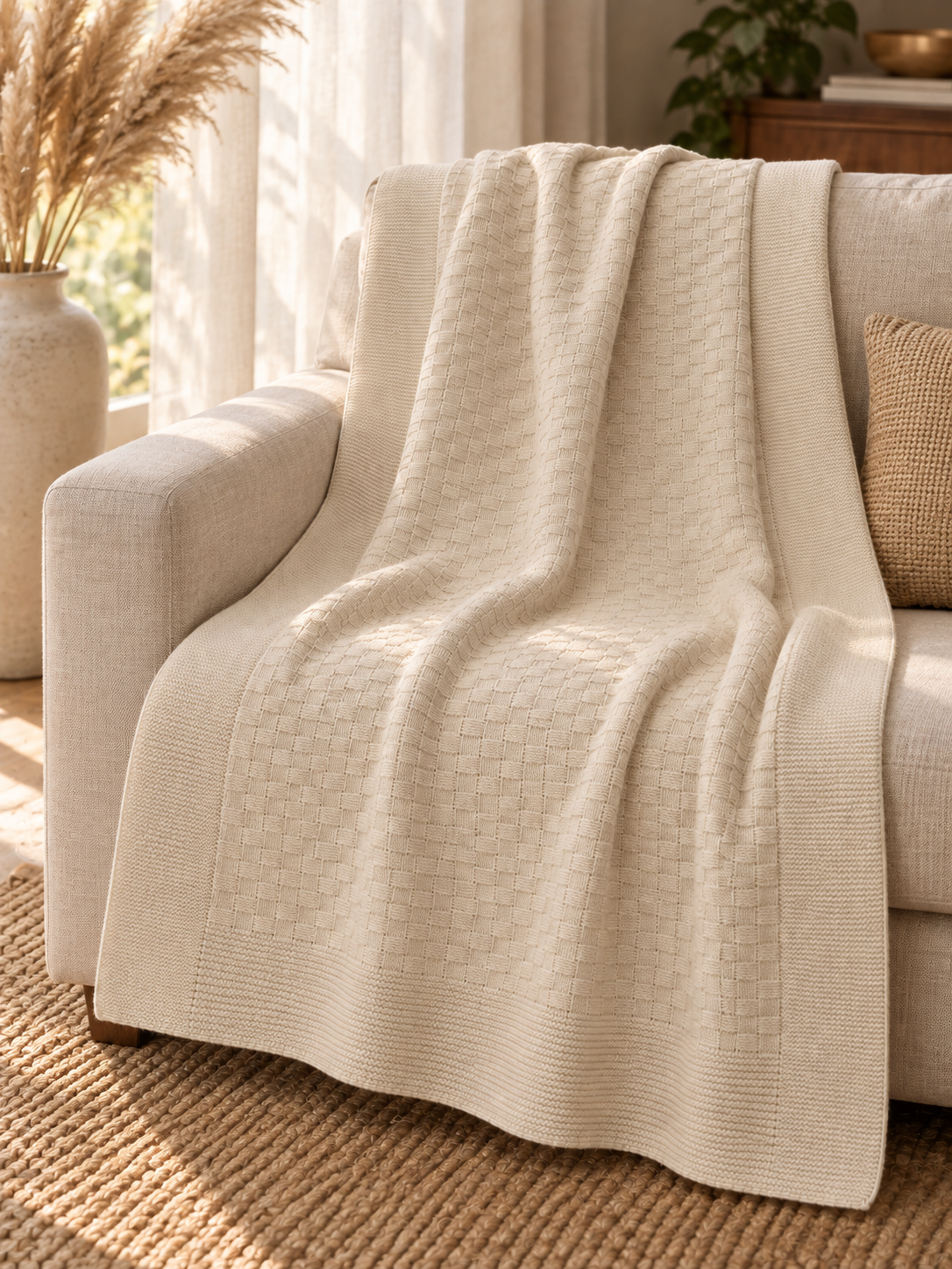 Basket Knit Kids Blanket