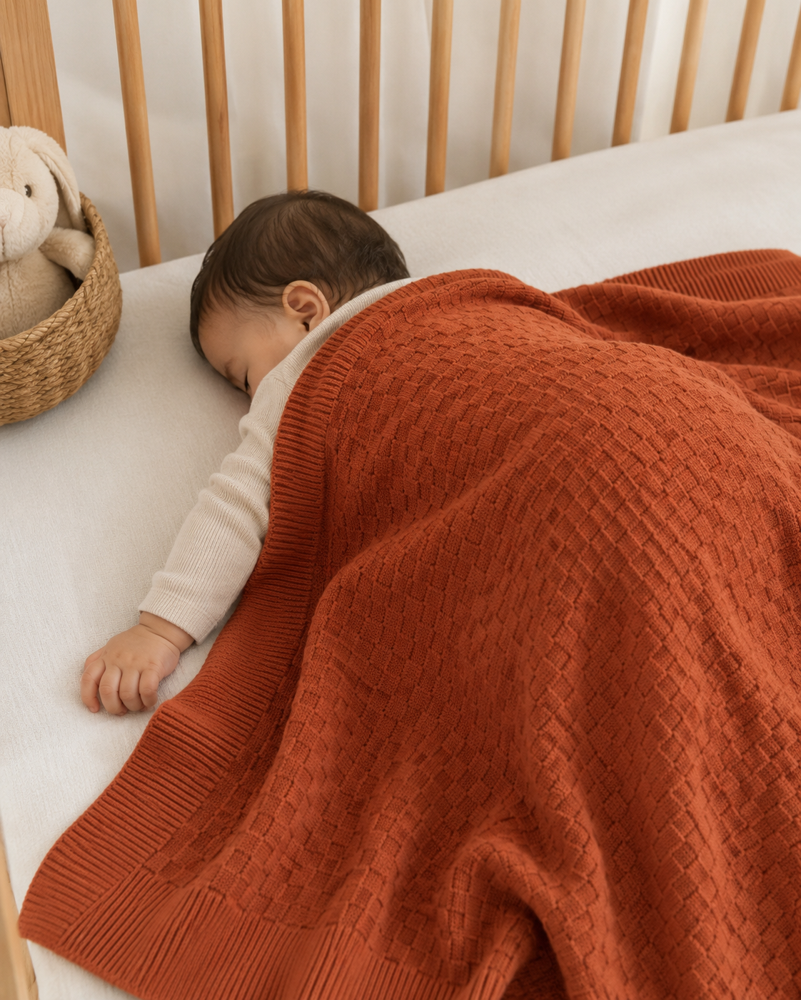Basket Knit Kids Blanket