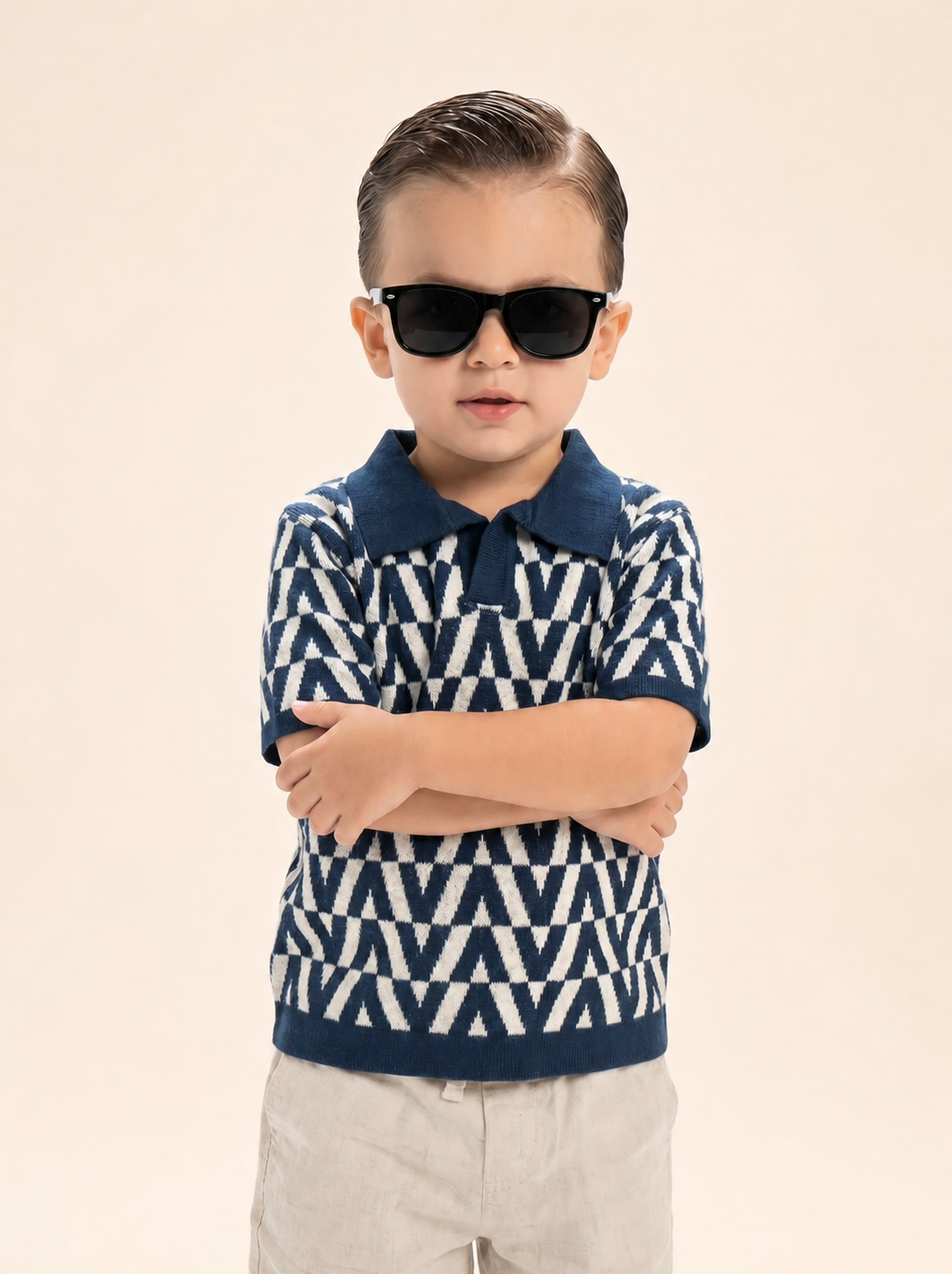 Chevron Knit Polo