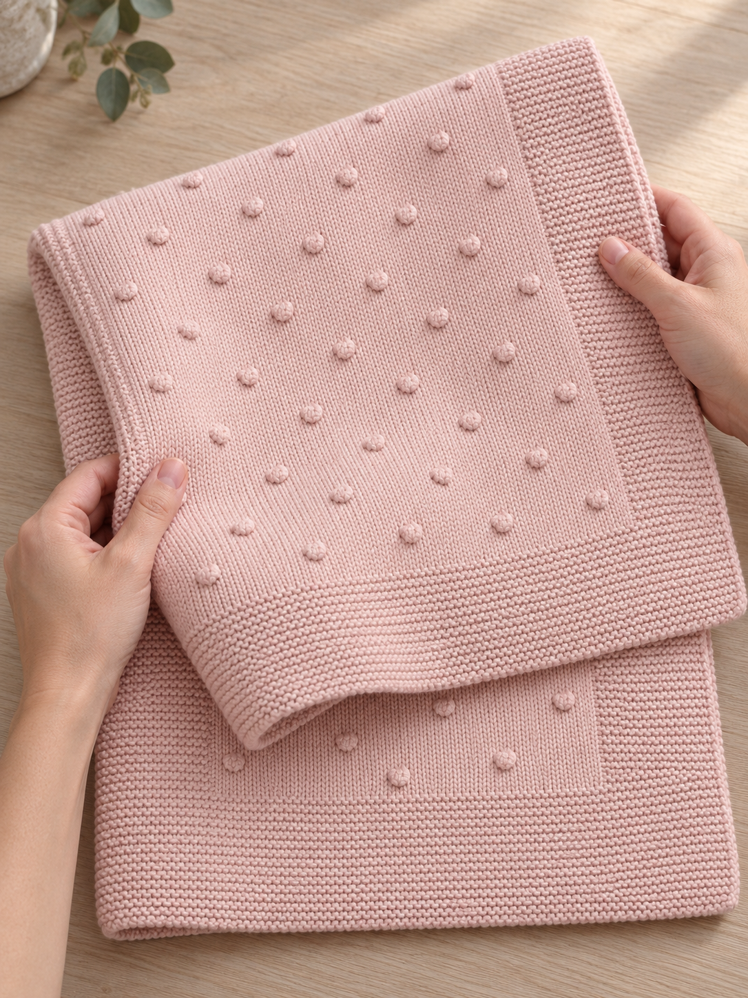 Popcorn Knit Kids Blanket