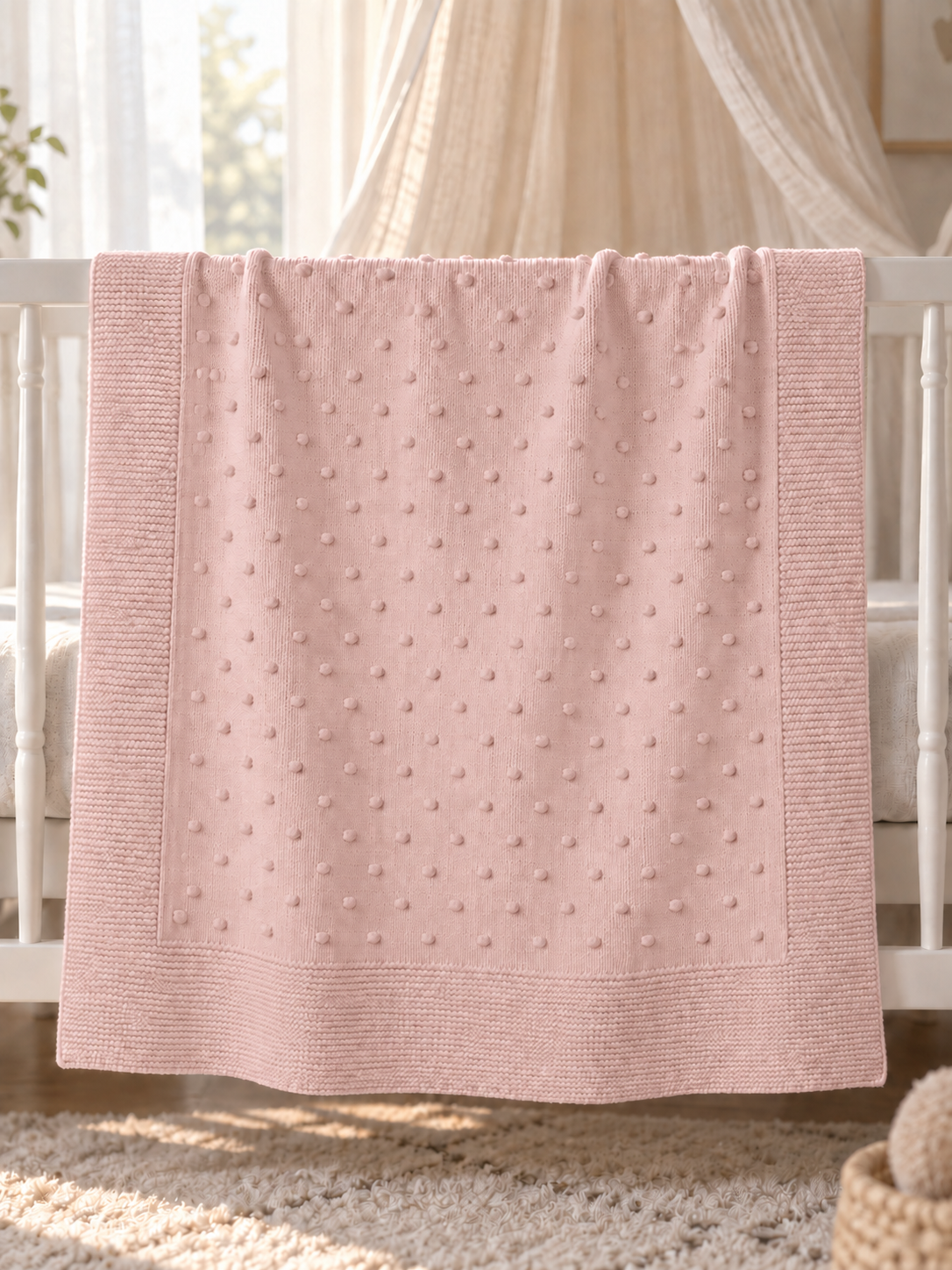 Popcorn Knit Kids Blanket