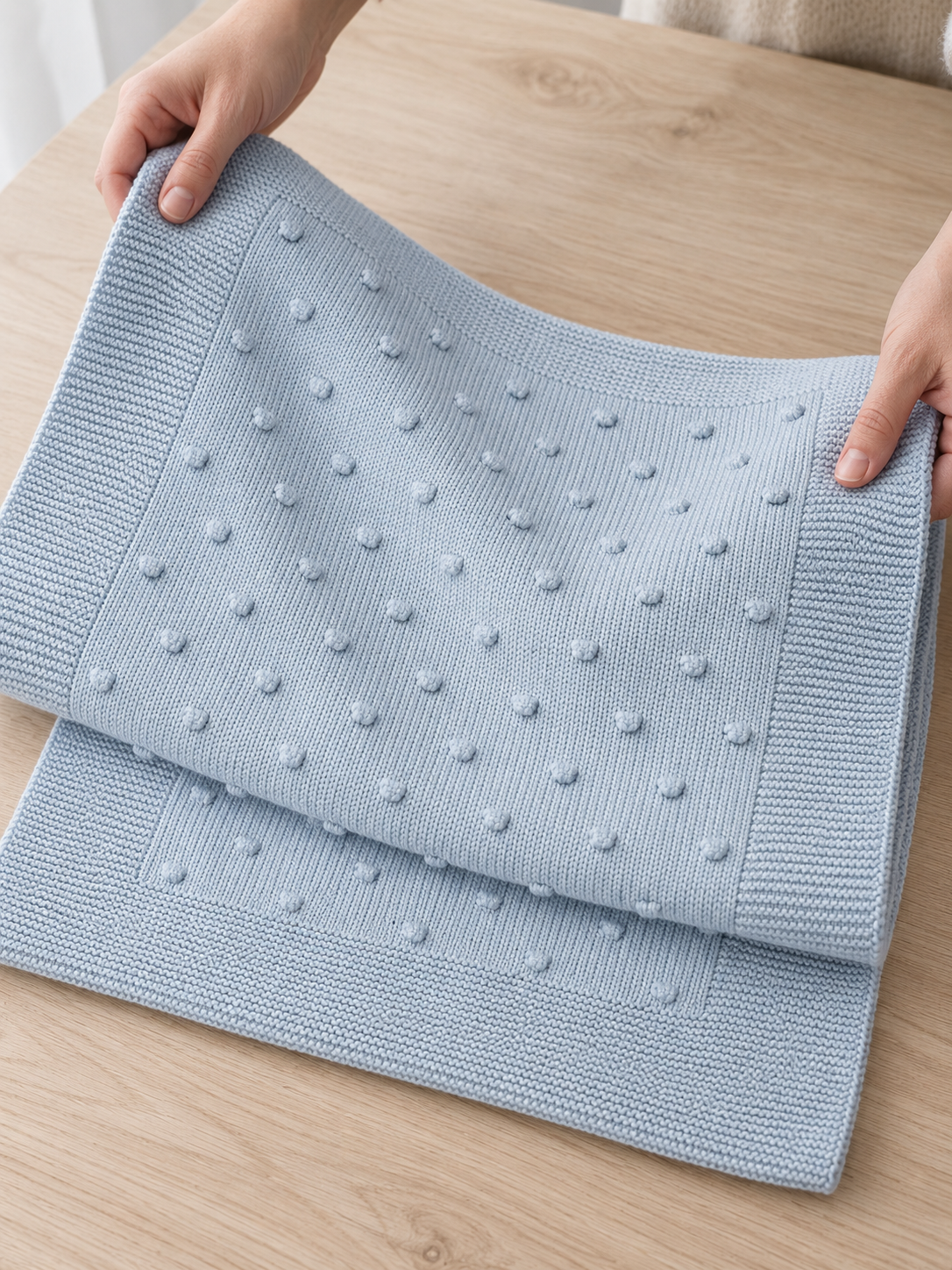 Popcorn Knit Kids Blanket