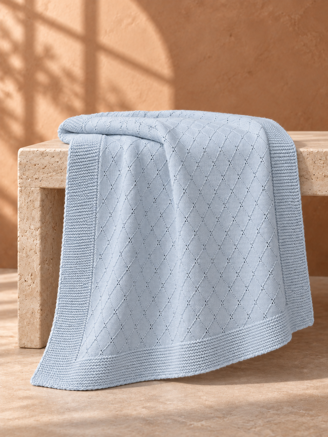 Diamond Knit Baby Blanket