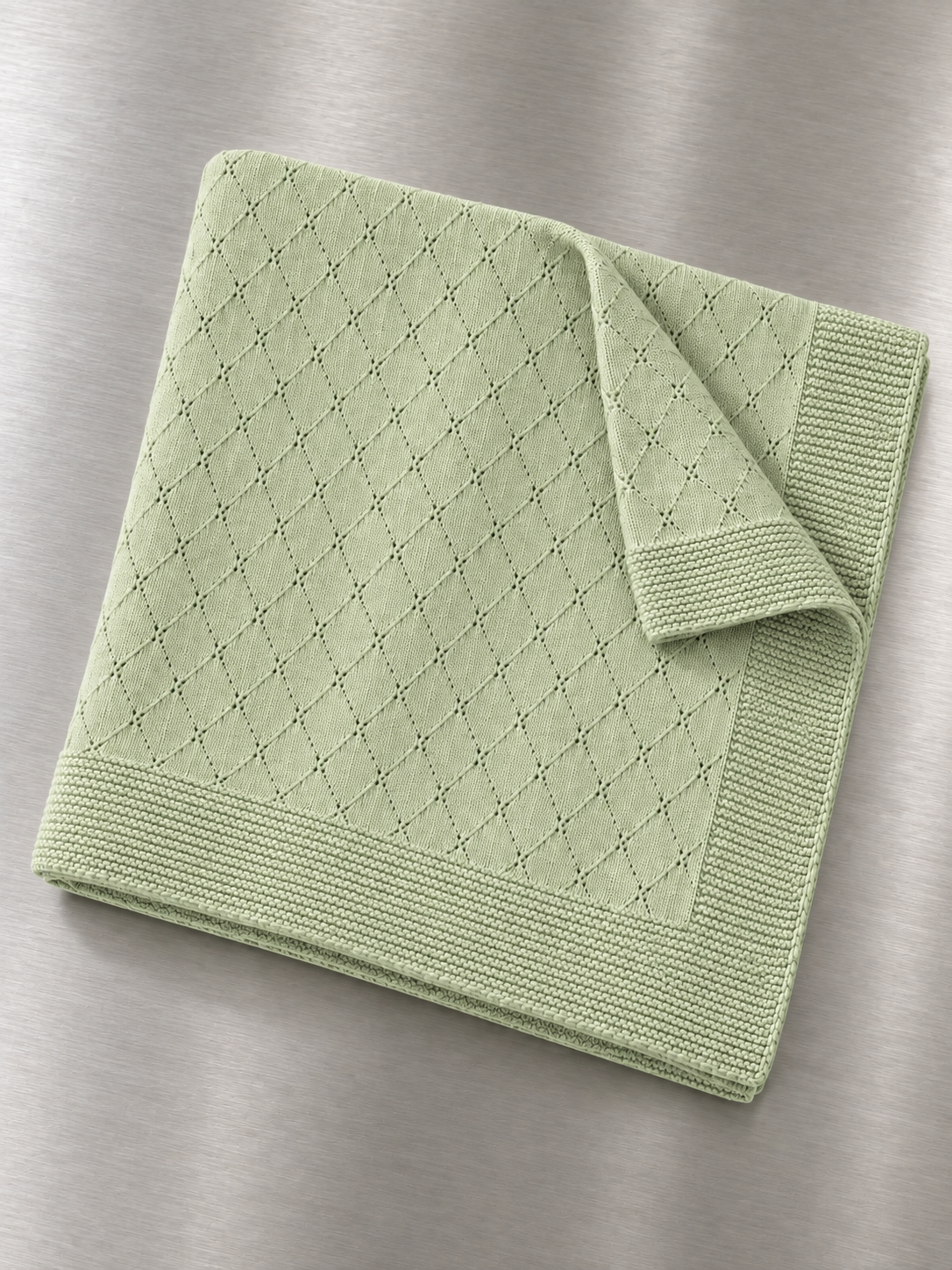 Diamond Knit Baby Blanket
