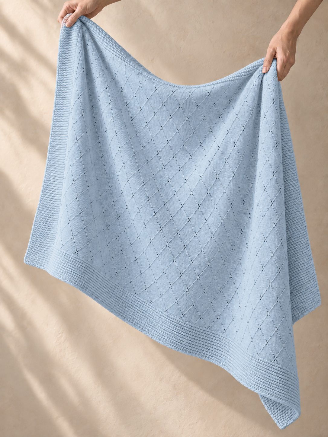 Diamond Knit Baby Blanket