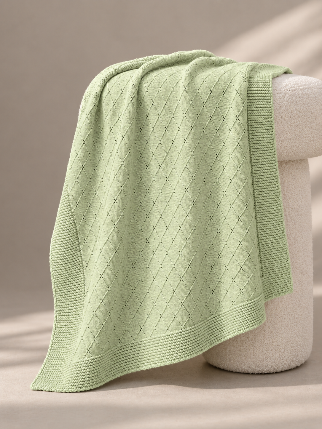 Diamond Knit Baby Blanket