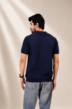 Micro Pattern Knit Polo