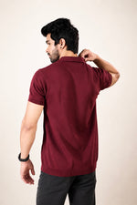 Ribbed Knit Polo