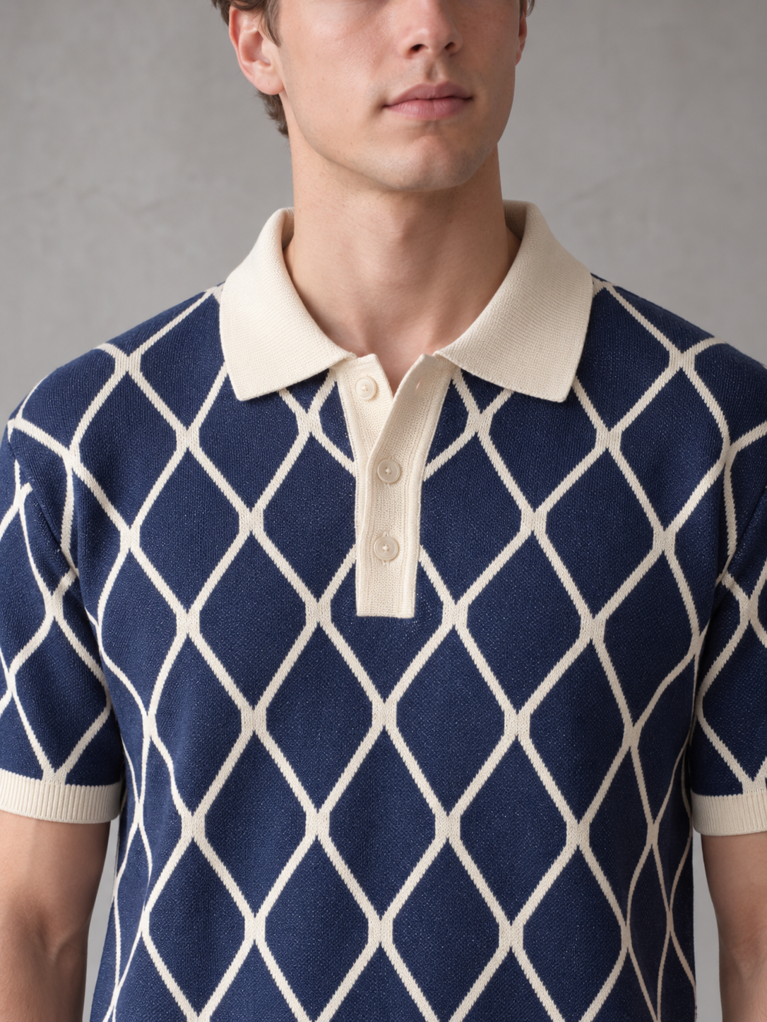 Langford Diamond Knit Polo