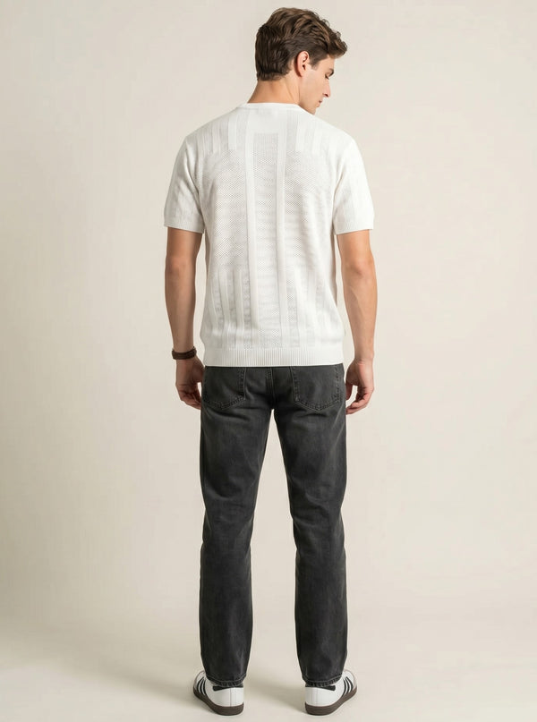 Textured Knit T-Shirt