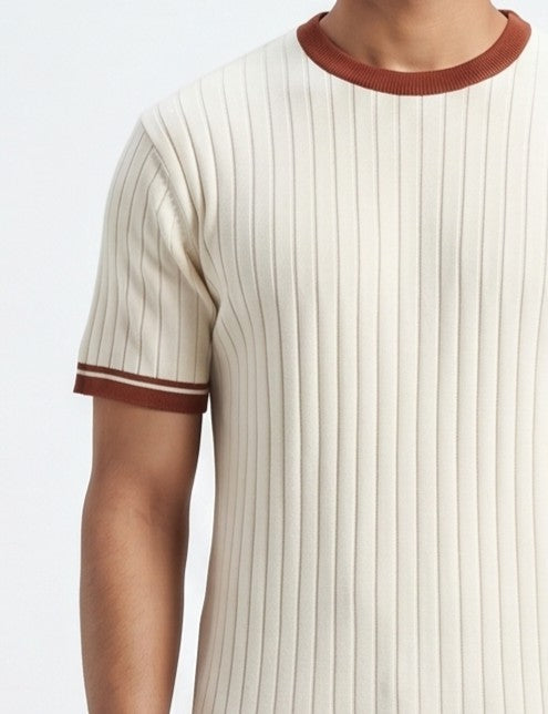 Rib Knit T-Shirt