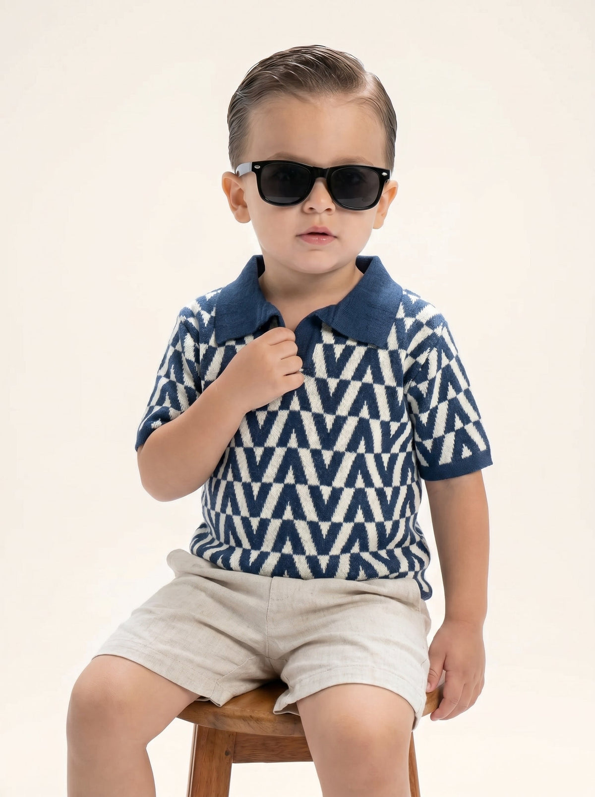 Chevron Knit Polo