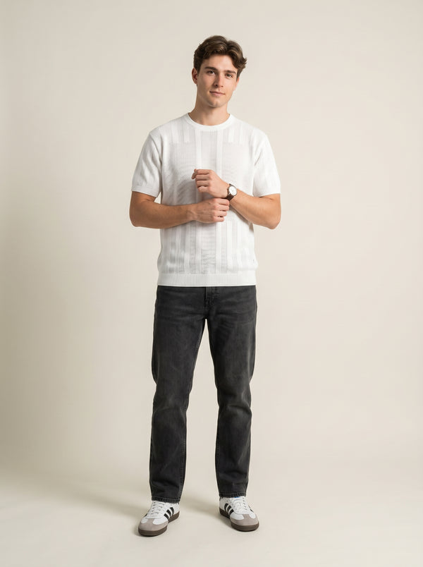Textured Knit T-Shirt