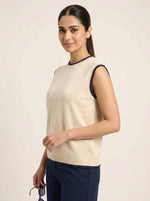 Contrast Trim Knit Top