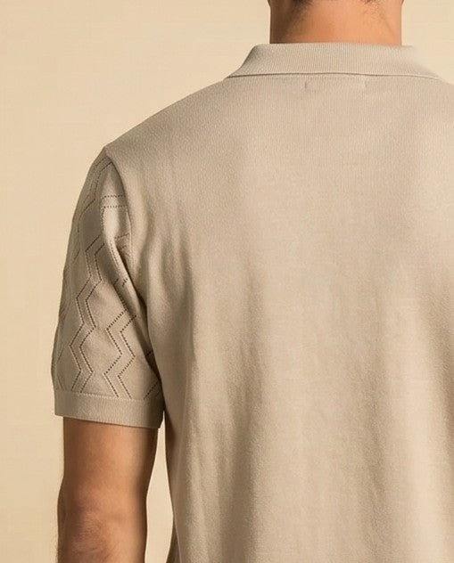 Textured Knit Polo