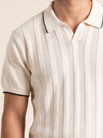 Ribbed Knit Polo