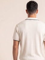 Ribbed Knit Polo
