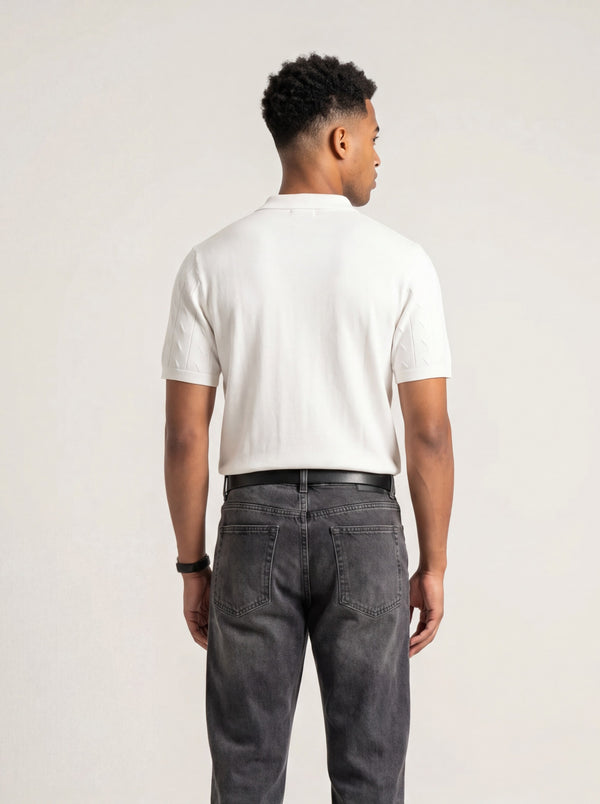 Textured Knit Polo