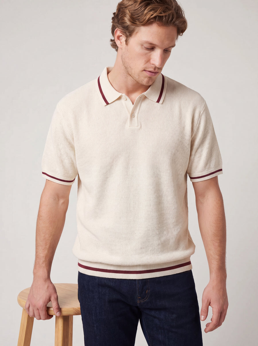Cozy Collar Knit Polo