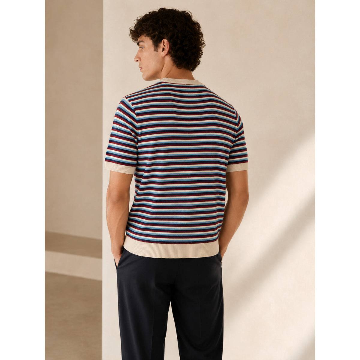 Harbour Stripe Knit T-Shirt — MULTI COLOUR — 2
